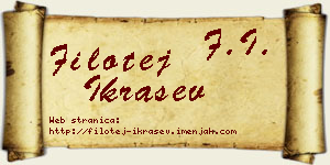 Filotej Ikrašev vizit kartica